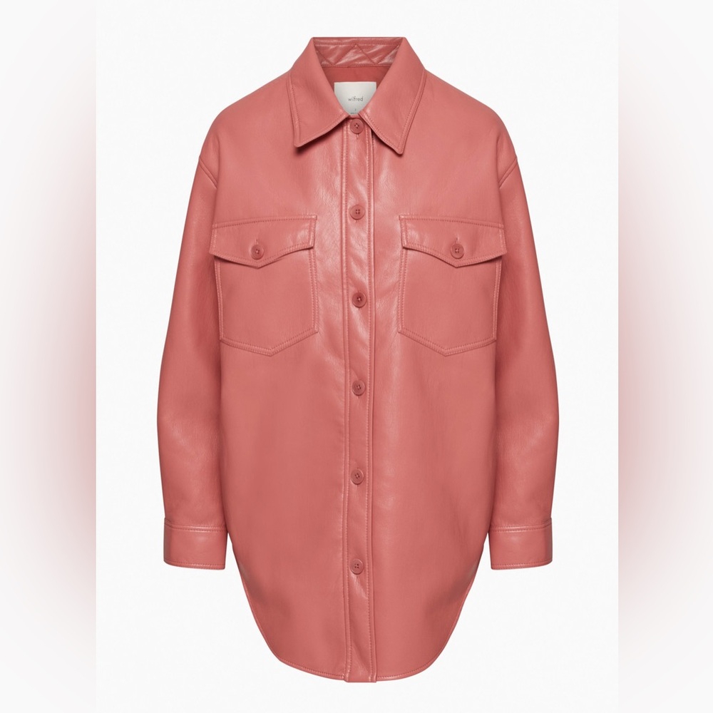 NWOT Aritizia Wilfred The Ganna™ Shirt faux leather Jacket